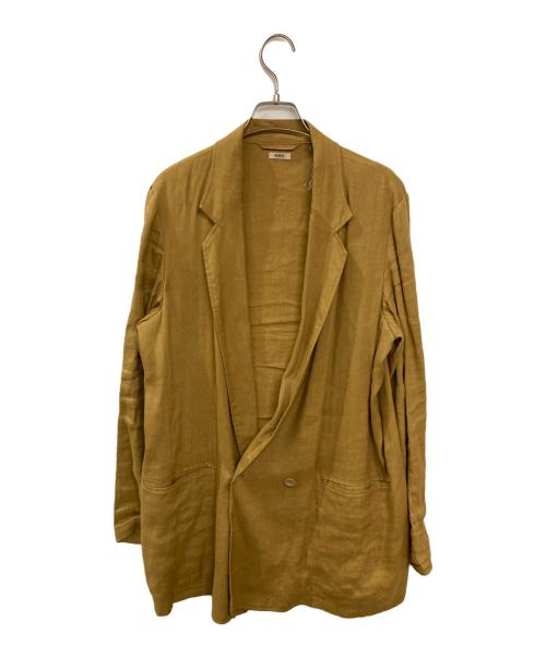 NOWOS（ノーウォス）NOWOS (ノーウォス) リネンダブルジャケット イエロー サイズ:Mの古着・服飾アイテム