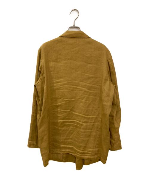 NOWOS（ノーウォス）NOWOS (ノーウォス) リネンダブルジャケット イエロー サイズ:Mの古着・服飾アイテム