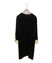 HARDY NOIR（アルディーノアール）の古着「プリーツスリーブワンピース」｜ブラック