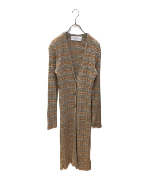 MURRAL（ミューラル）MURRAL (ミューラル) Monk's belt rib knit cardigan ベージュ サイズ:FREEの古着・服飾アイテム