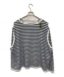 CAHLUMN（カウラム）の古着「ボーダーカットソー」｜ネイビー×ホワイト