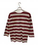 WAREHOUSEウエアハウス）の古着「ボーダーカットソー」｜バーガンディー