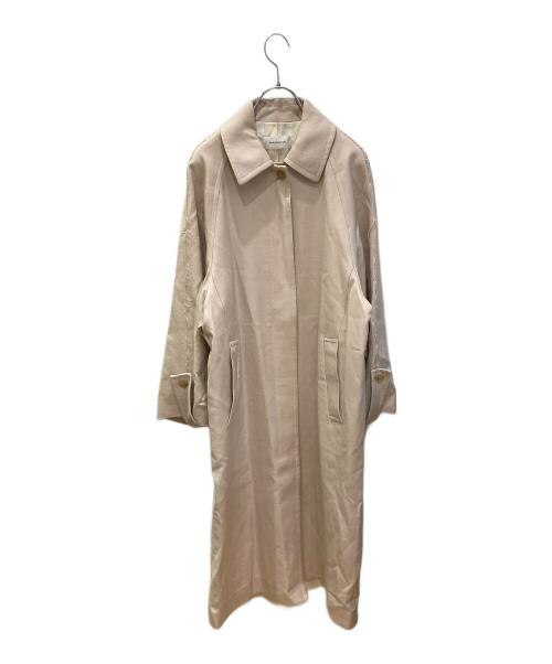 HERITANOVUM（ヘリテノーム）HERITANOVUM (ヘリテノーム) カットオフデザインステンカラーコート ベージュ サイズ:FREEの古着・服飾アイテム