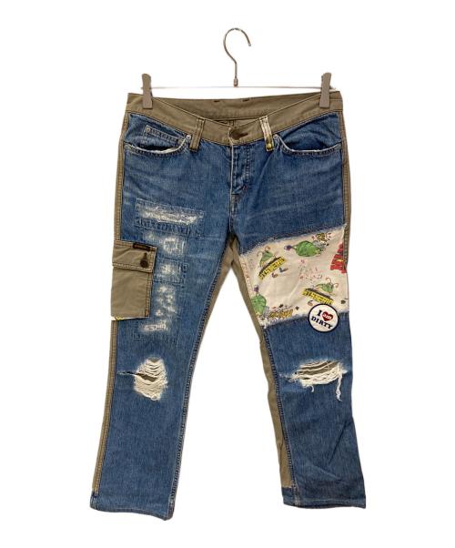 hysterics（ヒステリックス）hysterics (ヒステリックス) 再構築デザインカーゴパンツ インディゴ サイズ:Mの古着・服飾アイテム