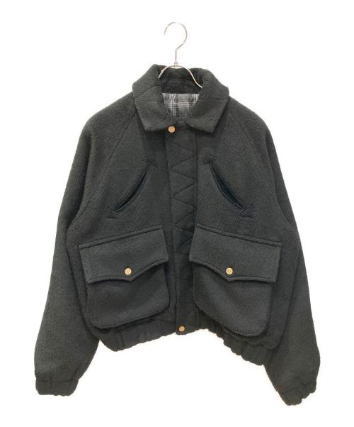 B.BALLSEY（ボールジーブラザーズ）B.BALLSEY (ボールジーブラザーズ) シャギーウエスタンショートジャケット ブラック サイズ:Lの古着・服飾アイテム