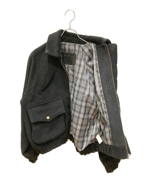 B.BALLSEY（ボールジーブラザーズ）B.BALLSEY (ボールジーブラザーズ) シャギーウエスタンショートジャケット ブラック サイズ:Lの古着・服飾アイテム