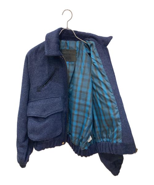 B.BALLSEY（ボールジーブラザーズ）B.BALLSEY (ボールジーブラザーズ) シャギーウエスタンショートジャケット ネイビー サイズ:Lの古着・服飾アイテム