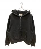 SEEKSOLEシークソール）の古着「パウダーフェードジップフーディ」｜ブラック
