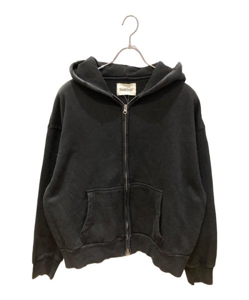 SEEKSOLE（シークソール）SEEKSOLE (シークソール) パウダーフェードジップフーディ ブラック サイズ:Lの古着・服飾アイテム