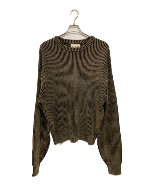 SEEKSOLE（シークソール）seeksole (シークソール) パウダーフェードニット ブラック サイズ:Lの古着・服飾アイテム