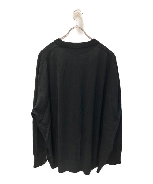 URU（ウル）URU (ウル) オーバーサイズウールラグランニット ブラック サイズ:FREEの古着・服飾アイテム