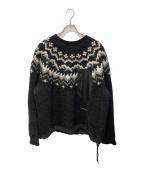 and wanderアンドワンダー）の古着「ロピーニットセーター」｜ブラック