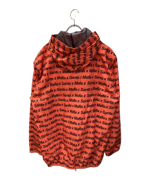 THESAINT MAFIA CLUB（ザ・セインツ・マフィア・クラブ）THESAINT MAFIA CLUB (ザ・セインツ・マフィア・クラブ) ロゴ総柄アノラックパーカー オレンジ サイズ:Mの古着・服飾アイテム