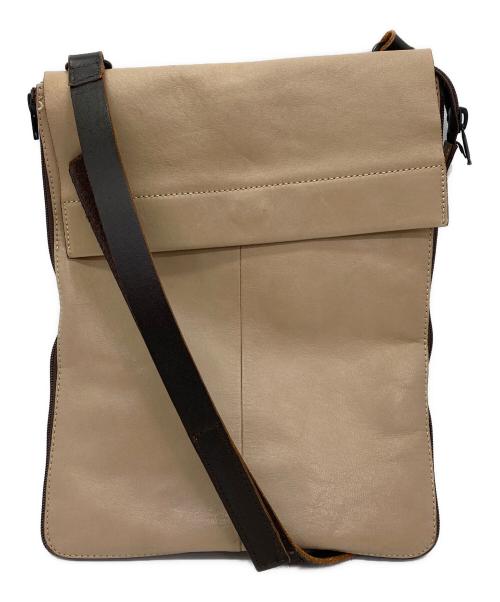 L.E.D.BITES（エルイーディーバイツ）L.E.D.BITES (エルイーディーバイツ) レザーショルダーバッグ ベージュの古着・服飾アイテム