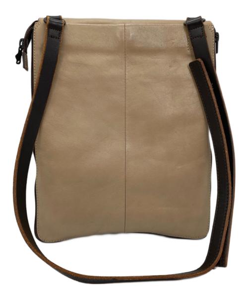 L.E.D.BITES（エルイーディーバイツ）L.E.D.BITES (エルイーディーバイツ) レザーショルダーバッグ ベージュの古着・服飾アイテム