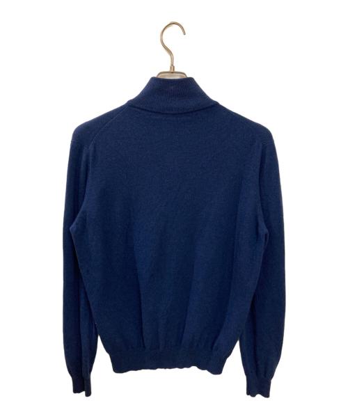 FILIPPO DE LAURENTIIS（フィリッポ・デ・ローレンティス）FILIPPO DE LAURENTIIS (フィリッポ・デ・ローレンティス) カシミヤ混ウールニットジャケット ブルー サイズ:50の古着・服飾アイテム