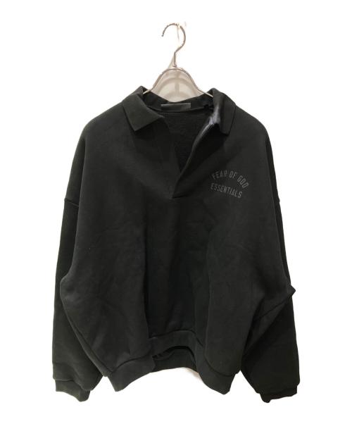 FOG ESSENTIALS（フィアオブゴッド エッセンシャル）FOG ESSENTIALS (フィアオブゴッド エッセンシャル) フリースポロスウェット ブラック サイズ:Mの古着・服飾アイテム