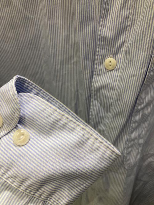 NIGEL CABOURN（ナイジェルケーボン）NIGEL CABOURN (ナイジェルケーボン) Merz b Schwanen (メルツベーシュヴァーネン) オーバーサイズストライプシャツ ブルー サイズ:XXLの古着・服飾アイテム