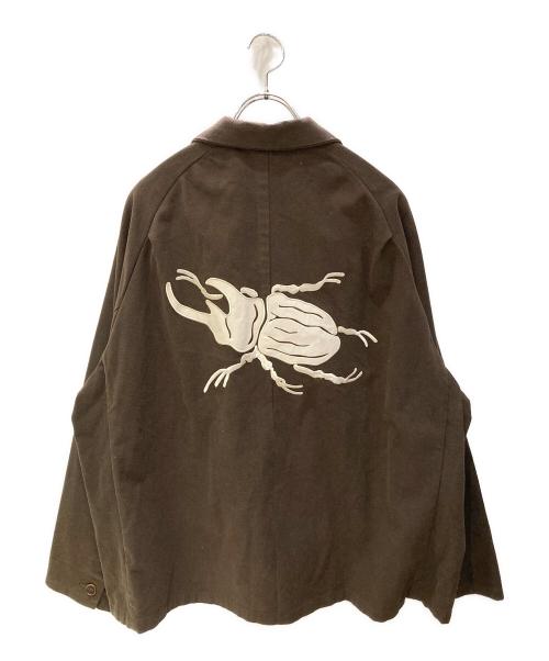 sillage（シアージ）sillage (シアージ) BAEMA T BOA (バエマ ティー ボア) ビートル刺繍モールスキンジャケット ブラウン サイズ:FREEの古着・服飾アイテム