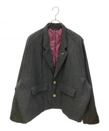 sillage（シアージ）の古着「ウールボックスワイドショートジャケット」｜グレー