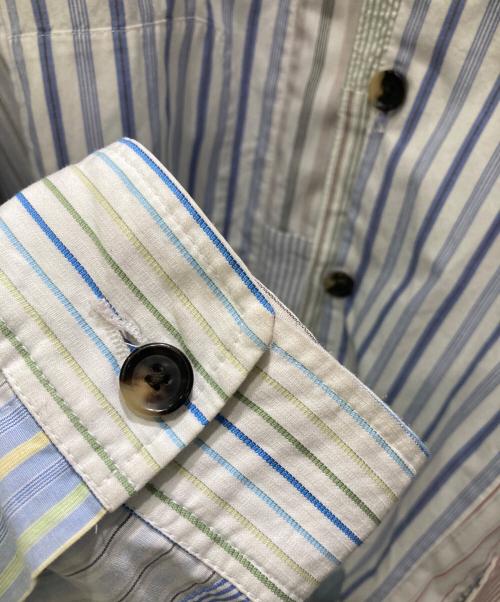 sillage（シアージ）sillage (シアージ) No25再構築ストライプシャツジャケット ホワイト サイズ:不明(実寸サイズをご確認ください)の古着・服飾アイテム