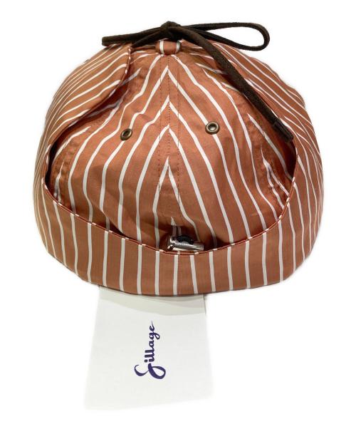sillage（シアージ）sillage (シアージ) ストライプキャップ ブラウンの古着・服飾アイテム
