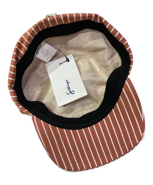 sillage（シアージ）sillage (シアージ) ストライプキャップ ブラウンの古着・服飾アイテム