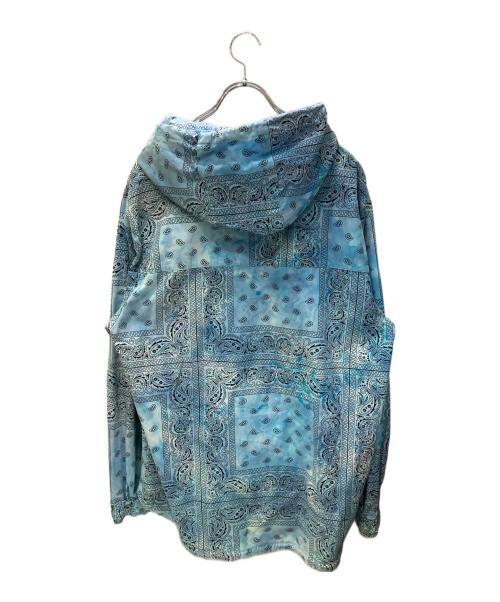 GUESS（ゲス）GUESS (ゲス) ALCHEMIST (アルケミスト) ペイズリーアノラックパーカー ブルー サイズ:Mの古着・服飾アイテム