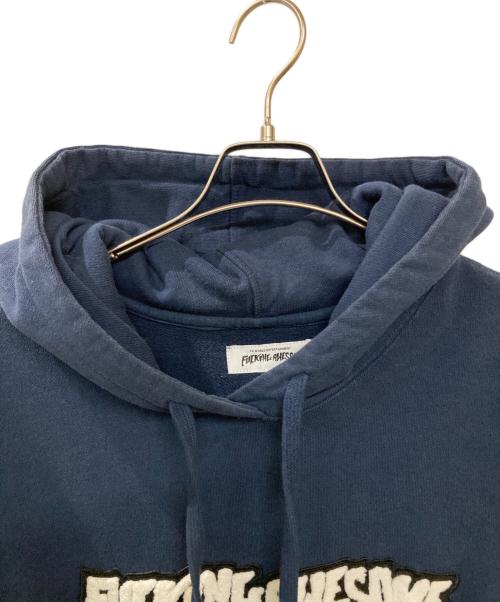 FUCKING AWESOME（ファッキンオーサム）Fucking Awesome (ファッキンオーサム) パイルロゴジップパーカー ネイビー サイズ:Mの古着・服飾アイテム