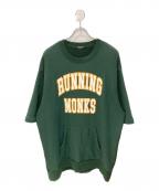 UNDERCOVERアンダーカバー）の古着「裏毛S/Sスウェット RUNNING MONKS」｜グリーン