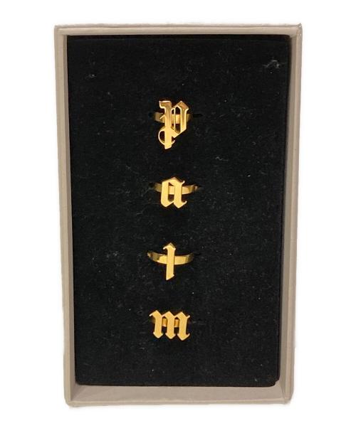 Palm Angels（パーム エンジェルス）Palm Angels (パーム エンジェルス) ロゴ リング セット ゴールド サイズ:FREEの古着・服飾アイテム