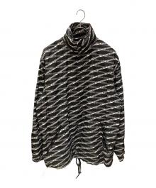 BALENCIAGA（バレンシアガ）の古着「ロゴ総柄ナイロンジャケット」｜ブラック