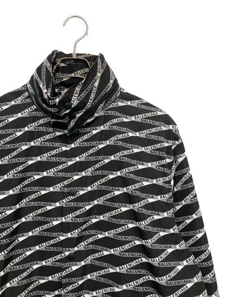 BALENCIAGA（バレンシアガ）BALENCIAGA (バレンシアガ) ロゴ総柄ナイロンジャケット ブラック サイズ:44の古着・服飾アイテム
