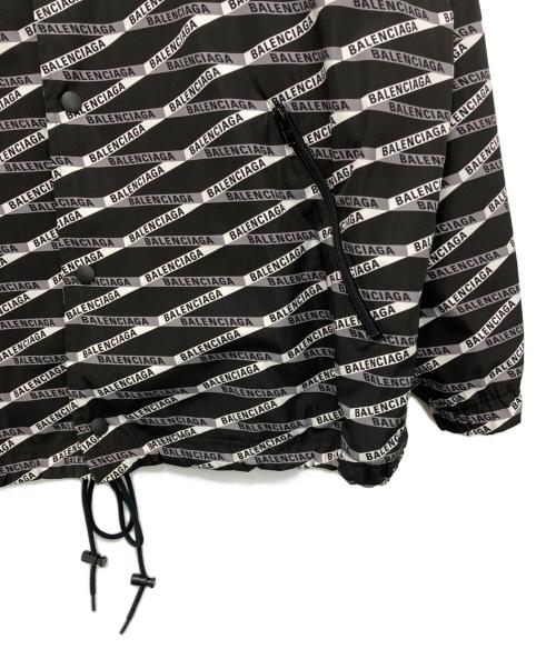 BALENCIAGA（バレンシアガ）BALENCIAGA (バレンシアガ) ロゴ総柄ナイロンジャケット ブラック サイズ:44の古着・服飾アイテム