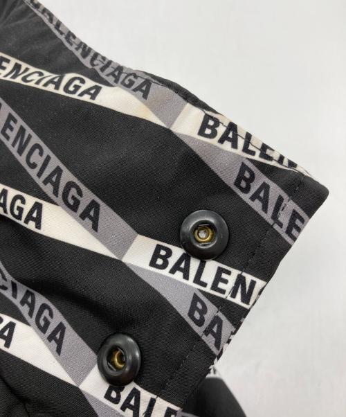 BALENCIAGA（バレンシアガ）BALENCIAGA (バレンシアガ) ロゴ総柄ナイロンジャケット ブラック サイズ:44の古着・服飾アイテム