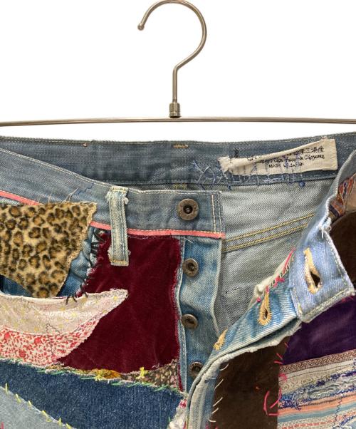 KAPITAL（キャピタル）KAPITAL (キャピタル) パッチワークフレアデニム インディゴ サイズ:不明(実寸サイズをご確認ください)の古着・服飾アイテム