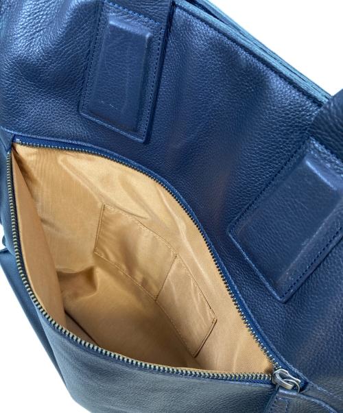 LANVIN（ランバン）LANVIN (ライバン) レザートートバッグ ネイビーの古着・服飾アイテム