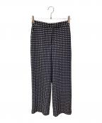 TOMORROW LAND collectionトゥモローランドコレクション）の古着「ドレーピードット ストレートパンツ」｜ネイビー