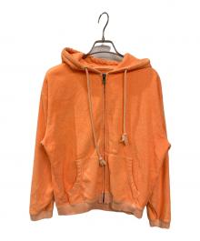 ERL（イーアールエル）の古着「パイルジップパーカー」｜オレンジ