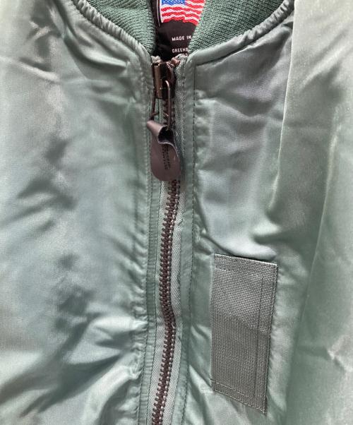 GREENBRIER IND.INC（グリーンブライヤー インダストリーズ）GREENBRIER IND.INC (グリーンブライヤー インダストリーズ) MA-1フライトジャケット グリーン サイズ:Lの古着・服飾アイテム