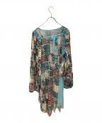 EB EIKO KONDOエターナルブレイズ エイコ コンドウ）の古着「アームドッキングチュールデザインワンピース」｜ブルー