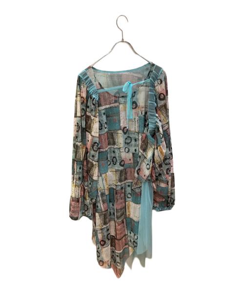 EB EIKO KONDO（エターナルブレイズ エイコ コンドウ）EB EIKO KONDO (エターナルブレイズ エイコ コンドウ) アームドッキングチュールデザインワンピース ブルー サイズ:FREEの古着・服飾アイテム