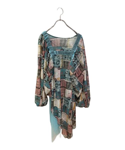 EB EIKO KONDO（エターナルブレイズ エイコ コンドウ）EB EIKO KONDO (エターナルブレイズ エイコ コンドウ) アームドッキングチュールデザインワンピース ブルー サイズ:FREEの古着・服飾アイテム