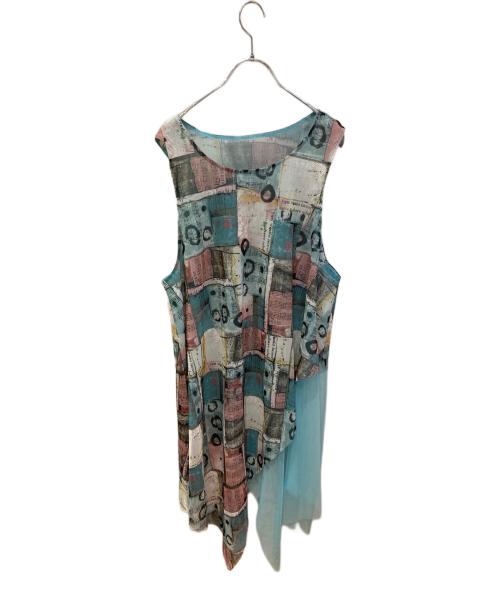 EB EIKO KONDO（エターナルブレイズ エイコ コンドウ）EB EIKO KONDO (エターナルブレイズ エイコ コンドウ) アームドッキングチュールデザインワンピース ブルー サイズ:FREEの古着・服飾アイテム