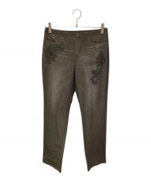 ROSSA（ロッサ）の古着「転写プリントイージーパンツ」｜オリーブ