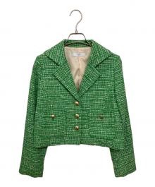 SLOBE IENA（スローブ イエナ）の古着「サマーツイードコンパクトジャケット」｜グリーン