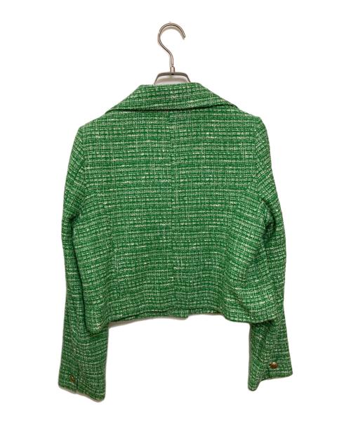 SLOBE IENA（スローブ イエナ）SLOBE IENA (スローブ イエナ) サマーツイードコンパクトジャケット グリーン サイズ:不明(実寸サイズをご確認ください)の古着・服飾アイテム