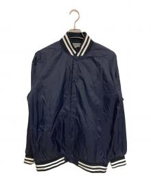 GOOD DESIGN SHOP COMME des GARCONS（グッドデザインショップ コムデギャルソン）の古着「バックロゴナイロンスタジアムブルゾン」｜ネイビー