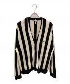 SUPREME×LACOSTEシュプリーム×ラコステ）の古着「Stripe Cardigan」｜ホワイト×ブラック