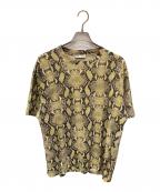 CMMN SWDNコモンスウェーデン）の古着「パイソン柄Tシャツ」｜イエロー